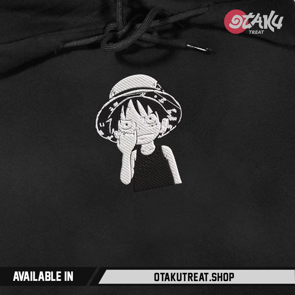 Cute Luffy Embroidered Hoodie