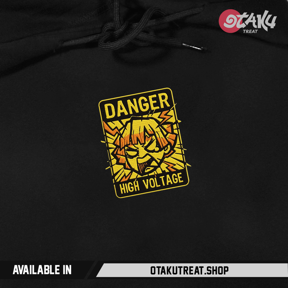Danger High Vol Tage Embroidered Hoodie