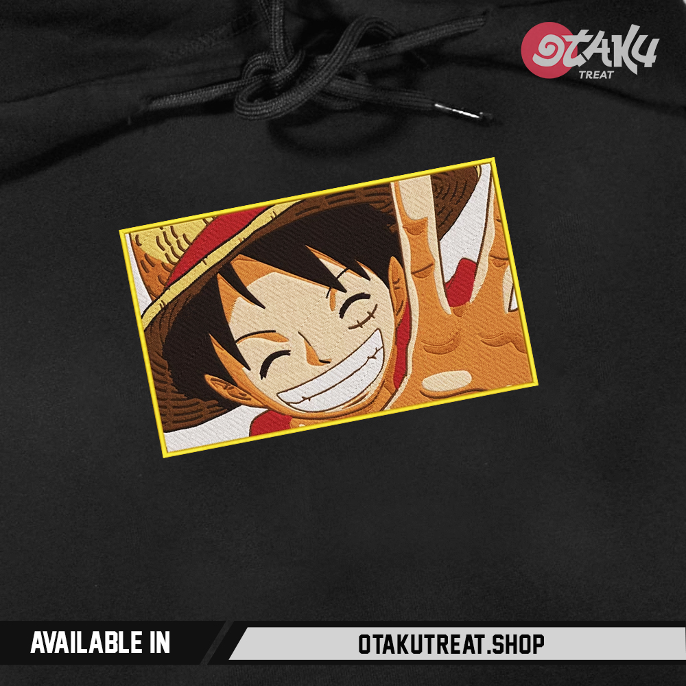 Happy Luffy Embroidered Hoodie