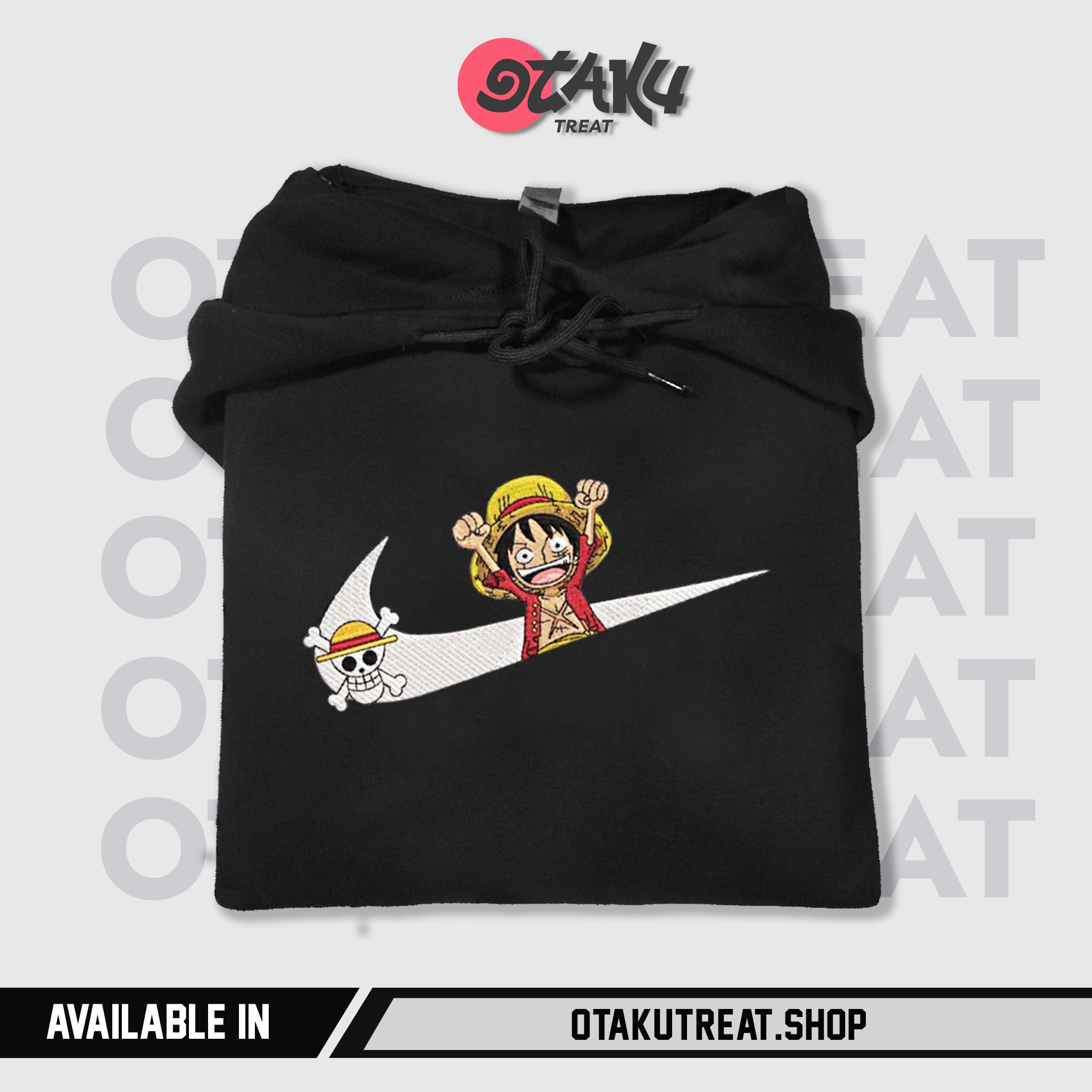 Luffy Logo Embroidered Hoodie