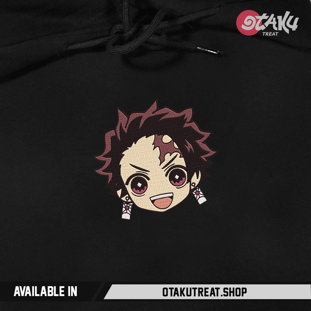 Tanjiro Happy Face Embroidered Hoodie