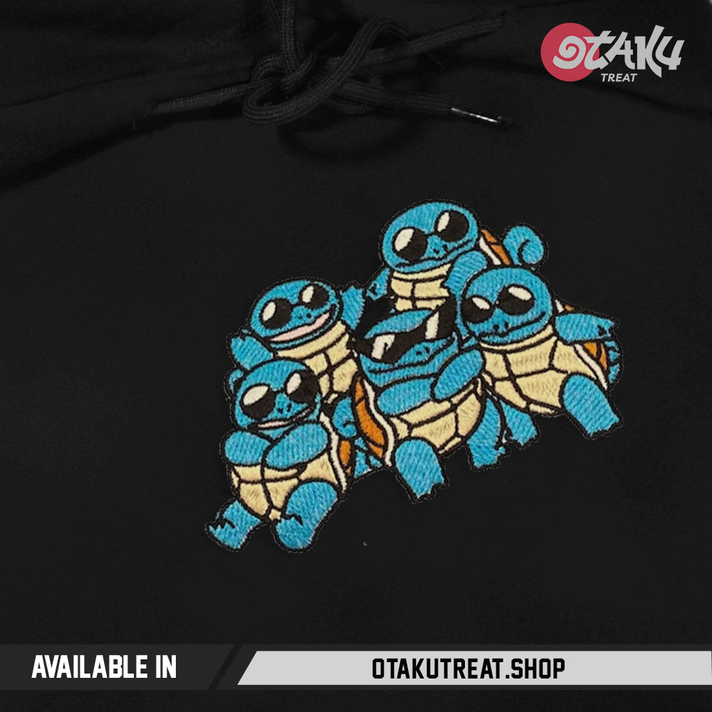 Squirtle Squad Embroidered Hoodie Sweatshirt 1