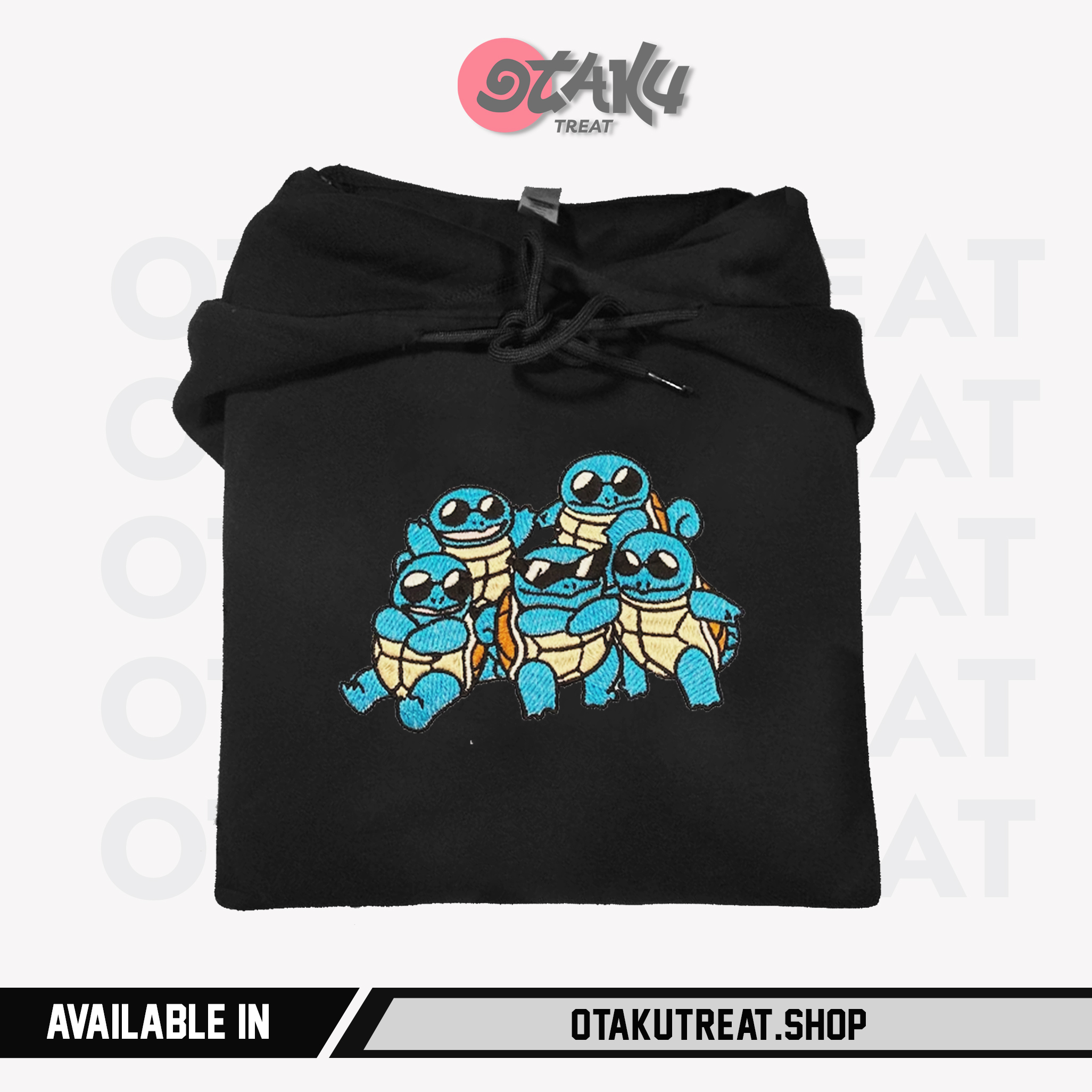 Squirtle Squad Embroidered Hoodie Sweatshirt 3