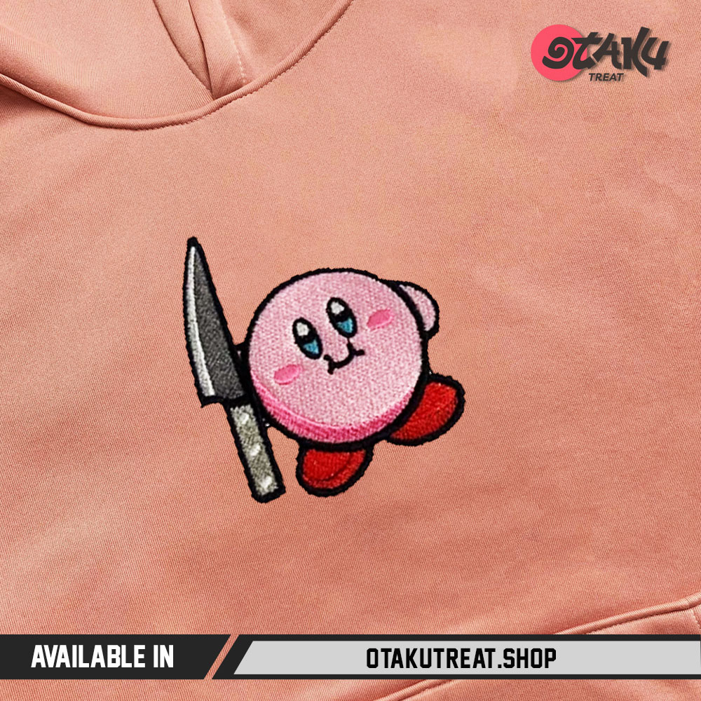 Kirby Cut you Embroidered Hoodie Sweatshirt 1