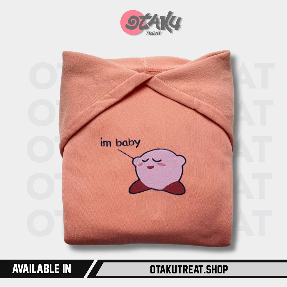 Kirby Im Baby Embroidered Hoodie Sweatshirt 3
