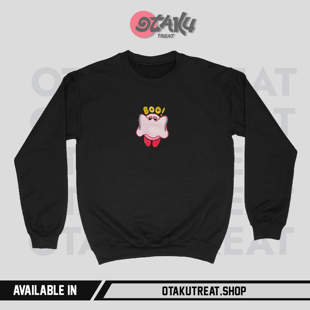 Kirby x Ghost Embroidered Hoodie Sweatshirt 5