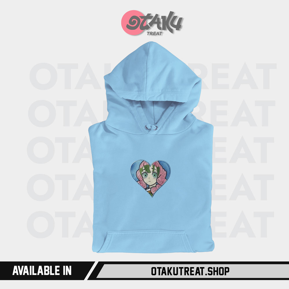 Mitsuri Heart Embroidered Hoodie Sweatshirt 3